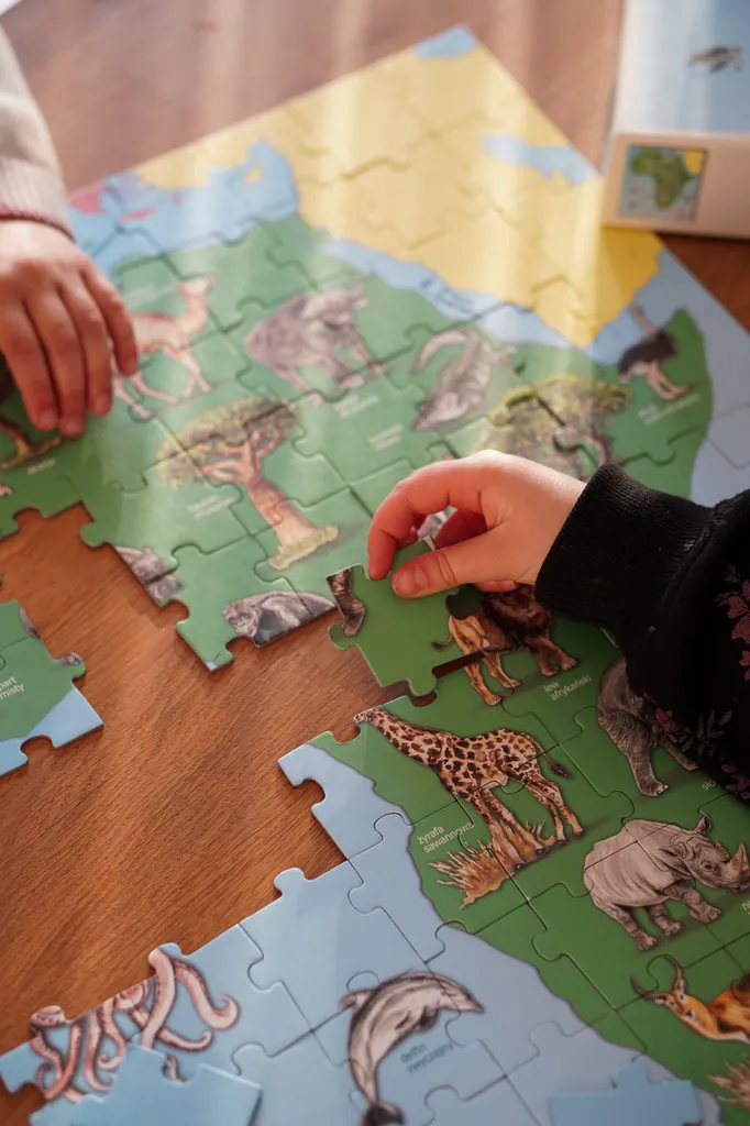 Puzzle ze zwierzętami Afryki